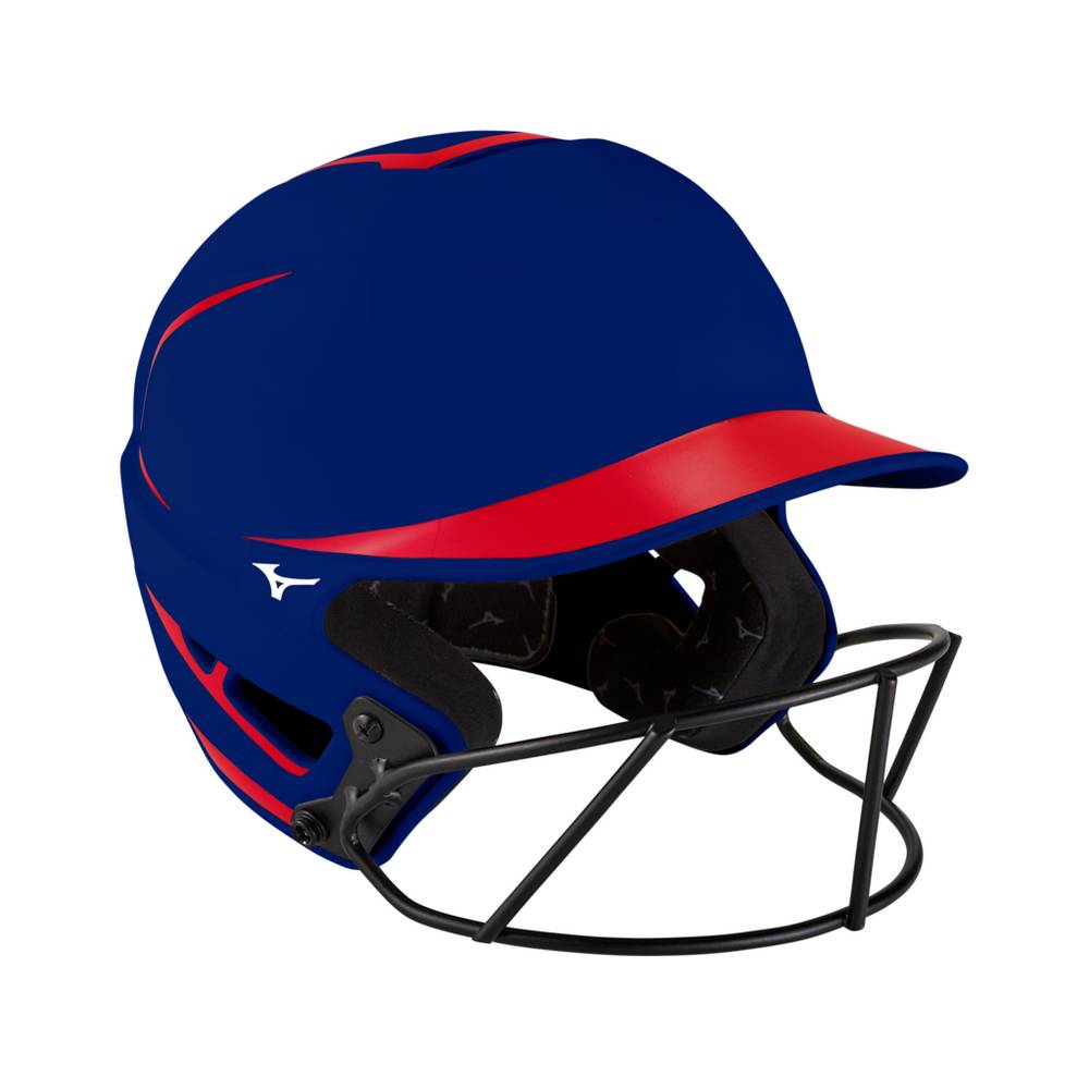 Womens Mizuno F6 Fastpitch Softball Batting Softball Helmet Red/Navy Philippines (PIEAKQ875)